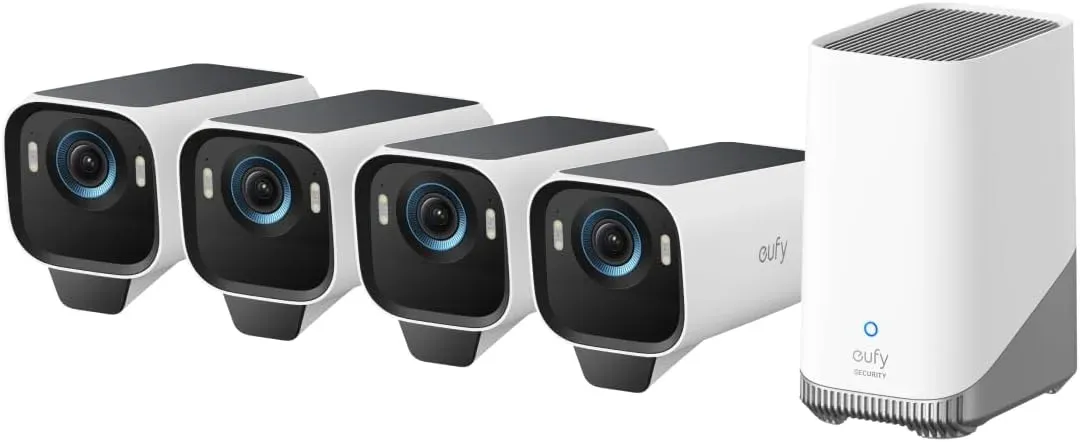 eufy eufyCam S3 Pro (kit 4 caméras + HomeBase 3)